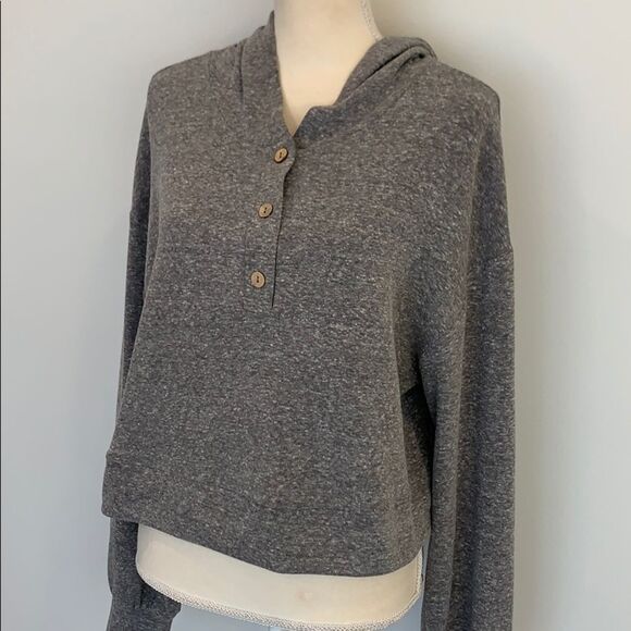 Le Lis Button detail hoodie - Picture 2 of 6